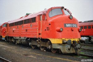 MÁV M61 012. Tapolca 18.04.1991.