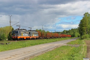 HCTOR 142.211+142.002 med GT 41742. Sundsvall Västra - Töva 08.06.2015.