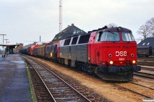 DSB MZ 1401 med G 7979 Gb-Ab. Odense 22.10.1989.
