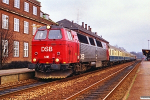 DSB MZ 1416 med IC 432 Fa-Flb. Kolding 10.02.1990.