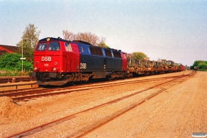 DSB MZ 1421+7 Rs+B som G 8849 Hl-Ka. Kauslunde 06.05.1990.