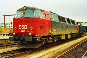 DSB MZ 1410+MH 310 som M 7141 Od-Fa. Fredericia 09.06.1990.