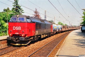 DSB MZ 1456 med G 40559 Kk-Rfø. Fuglebakken 03.07.1991.