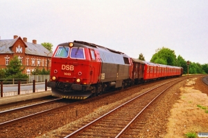 DSB MZ 1445+Gs+S-tog+Gs som G 6860 Rd-Htå. Børkop 04.07.1992.