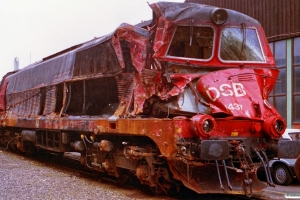 DSB MZ 1437 - Skadet i Roskilde 28/12-92. Århus 17.04.1993.