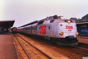 DSB MA 470+MA 465 med L 167 Kh-Fh og MR/D 52 med P 2876 Od-Svg. Odense 29.05.1988.