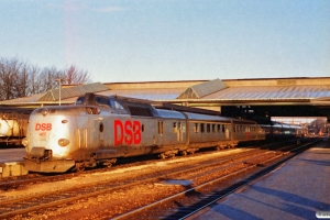 DSB MA 467+MA 461 med L 123 Kh-Str. Fredericia 23.12.1989.