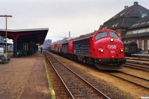 DSB MY 1123+MY 1131 med G 7352 Gb-Pa. Odense 04.11.1989.