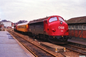 DSB MY 1134+60 86 994 4 100-2+MY 1121 som M 8516 Md-Svg. Svendborg 31.01.1990.