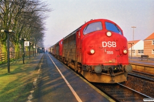 DSB MY 1155+MY 1158 med IC 120 Ar-Kh. Middelfart 18.03.1990.