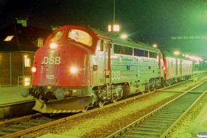 DSB MY 1125+P som G 7701 Fa-Hr. Fredericia 26.05.1990.