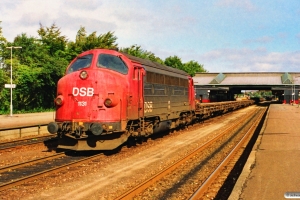 DSB MY 1131+21 skinne-/svellevogne som G 8914 Sø-Fa. Fredericia 21.09.1990.