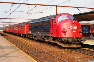 DSB ABns+Bn-v+Bn+MY 1158 som Re 2440 Næ-Ro. Roskilde 02.07.1991.