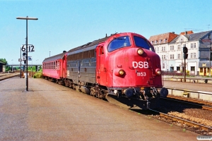 DSB MY 1153+B som Re 4224 Rf-Nf. Nykøbing F. 05.07.1991.