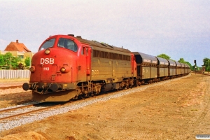 DSB MY 1113+18 Fals+MY 1134 som G 87680 Hr-Es. Skjern 25.06.1992.