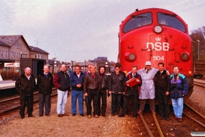 DSB MY 1104 overdrages til GM-Gruppen, Norge. Hjørring 17.04.1993.