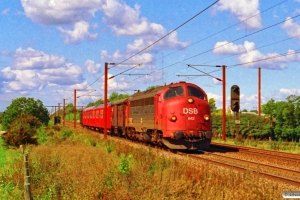 DSB MY 1142+Gs+S-tog+Gs som G 6860 Ar-Htå. Km 24,2 Ng (Marslev-Odense) 04.09.1993.