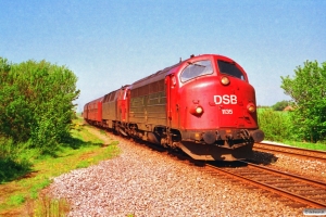 DSB MY 1135+MZ 1420+BDn+Ba+Ba som Re 3752 Str-Fa. Hjerm 11.05.1994.