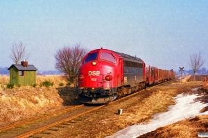 DSB MY 1122 med Rangertræk Re-Krs. Km 38,5 Ng (Højrup-Korinth) 25.03.1996.