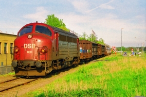 DSB MY 1131 med vogne til Kommunekemi. Nyborg 15.05.1997.