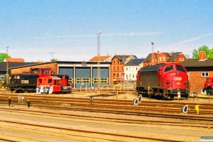 DSB MT 155, Køf (ex. LJ M 13) og MY 1154. Nyborg Færge 30.05.1997.