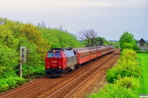 DSB MZ 1433+4 B+B-t+BDan+B+B som RV 3129 Ngf-Ab. Km 213,0 Fa (Hobro-Arden) 26.05.1995.