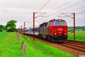 DSB MZ 1411 med IP 2186 Pa-Ar. Km 25,2 Fa (Kolding-Lunderskov) 23.06.1996.