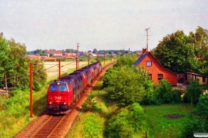 DSB MZ 1407+MZ 1412+MZ 1408+MZ 1415 solo som M 7352 Fa-Pa. Km 40,1 Fa (Vamdrup-Farris) 11.08.1996.