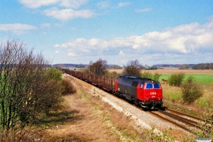 DSB MZ 1436+39 tomme Snps som G 6659 Kj-Rfø. Eskilstrup 25.04.1997.