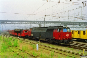 DSB MZ 1435 og udbrændt MM 7701. Dybbølsbro 29.06.1997.