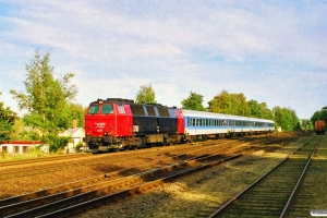 DSB MZ 1402+DB Bimz+Bimdz+Bimz+ARKimbz som IP 2184 Pa-Fh. Vejle 27.09.1997.