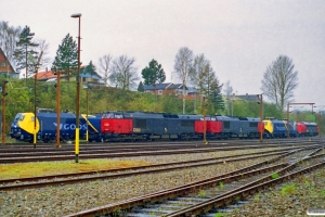 DSB EG 3101, MZ 1454, MZ 1461, EG 3104, DB 185 002-3 og MY 1135. Sønderborg 19.04.2000.