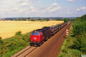 DSB MZ 1407+13 Slmmps som G 6730 Arg-Sg. Km 5,7 Fa (Fredericia-Børkop) 18.08.2000.