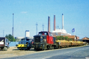 H.J. Hansen Traktor og DSB MH 376. Odense 02.10.1987.
