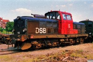 DSB MT 163 - Skadet ved påkørsel af lastbil i Møldrup 16/6-1989. Viborg 07.07.1989.