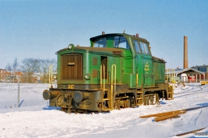 DSB MH 347 afsporet. Odense 20.02.1996.