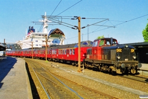 DSB MT 167 bag på PX 6319 Kh-Kø. Korsør 01.06.1997.