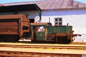 DSB Køf 286 rangerer. Struer 27.06.1988.