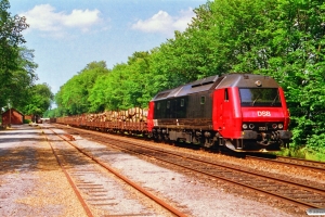 DSB ME 1521+34 kævlevogne som G 6737 Kø-Kj. Gadstrup 23.06.1992.