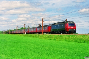 DSB ME 1508+ADns-e+6 Bn-o+6 Hbis som IR 8438 Ar-Rg. Marslev 05.06.1998.