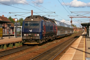 DSB ME 1513 med RØ 1245 Hgl-Nf. Ringsted 31.08.2010.