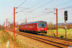 DSB MR/D 42 som RV 3125 Ngf-Ar. Km 46,7 Ng (Tommerup-Skalbjerg) 22.04.1996.