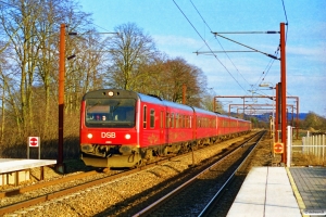 DSB MR/D 80+MR/D 98+MR/D 22+MR/D 60 som RV 3141 Ngf-Ab. Årup 02.02.1997.