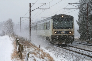 DSB MR/D 17+MR/D 14+MR/D 43+MR/D 50 som M 7046 Fa-Rg. Km 155,4 Kh (Marslev-Odense) 04.02.2012.