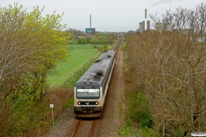 DSB MR/D 97+MR/D 08 som RV 5826 Str-Kd. Km 45,2 Ho (Kølkær-Herning) 04.05.2012.