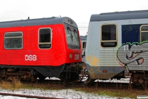DSB MRD 4257 og MRD 4259 hensat. Fredericia 10.01.2016.