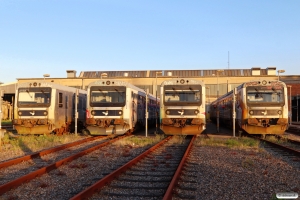 DSB MR/D 03, MR/D 97, MR/D 74 og MR/D 21. Fredericia 22.08.2021.