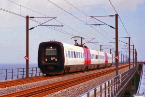 DSB ER 26 som RØ 8141 Spr-Ng. Km 125,4 Kh (Sprogø-Nyborg) 30.03.1997.