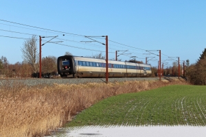 DSB ER 43 som IC 839 Kk-Es. Km 167,6 Kh (Odense-Holmstrup) 31.01.2021.