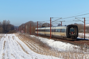 DSB ER 29 som RV 3828 Fa-Od. Km 180,2 Kh (Skalbjerg-Bred) 13.02.2021.